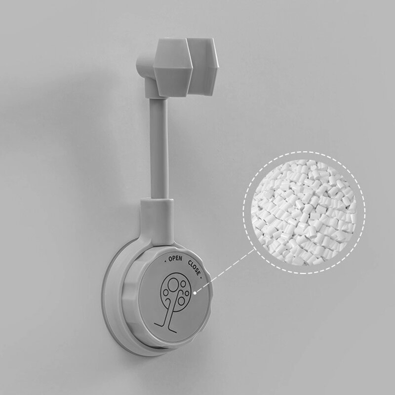 Przyssawka wieszak pod prysznic regulowana słuchawka prysznicowa uchwyt uniwersalny uchwyt łazienkowy podstawa dyszy stojak bezdotykowy obrót o 360 ° 1pc