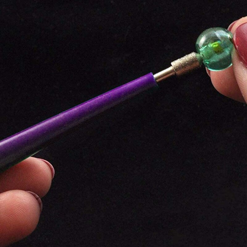 5PCS Bead Reamer Set Diamond Tipped Bead Reamer Beading Hole Enlarger Tool for Glass Plastic Metal Wood Beads