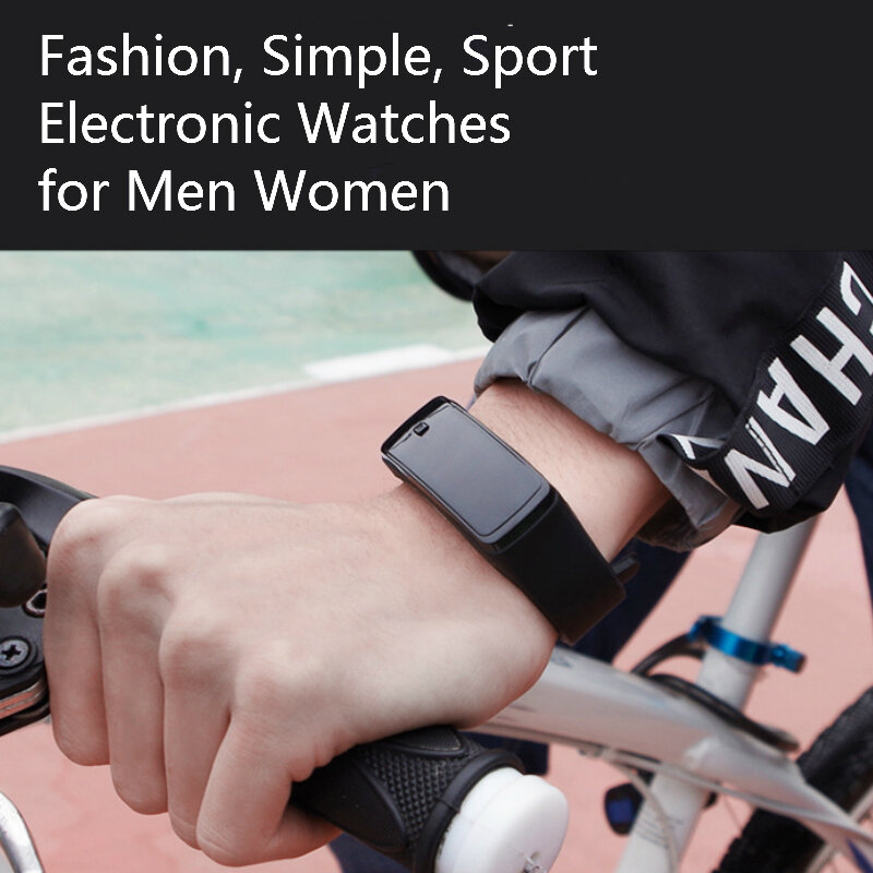 SAILWIND 스포츠 시계 남성 여성 패션 방수 LED 발광 전자 시계, 부드러운 실리콘 스트랩 팔찌 손목 시계 남성