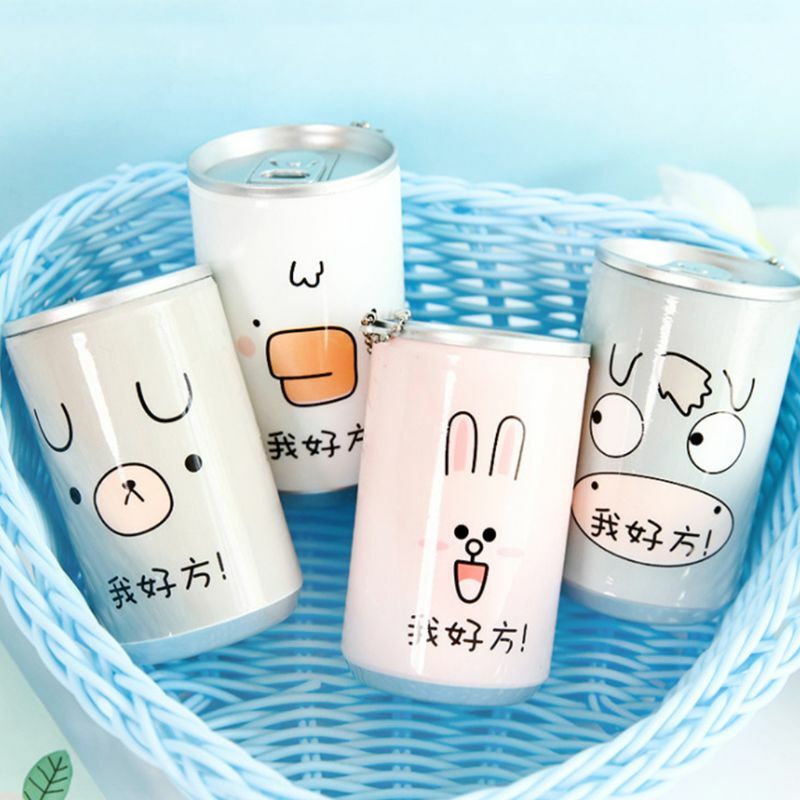 Car Travel Wet Wipes Tube Creative Cartoon Animal Cans Flip-Top Hand Cleaning Moisturizing Towel Tissue with Hanging Chain