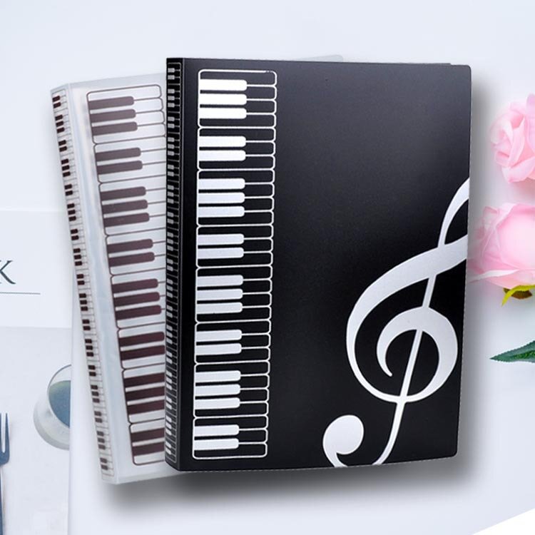 1pcs 크리 에이 티브 A4 음악 교육 용품 40 레이어 음악 피아노 점수 파일 폴더 패션 학교 음악 학습 제출 제품