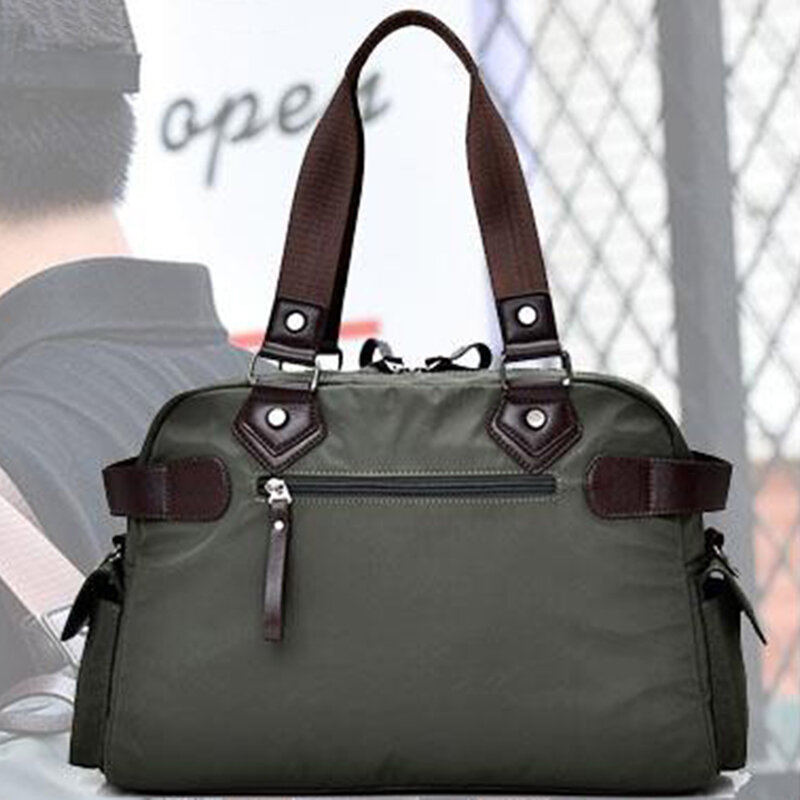 Мужская сумка через плечо, нейлоновый материал, в британском стиле, Повседневная модная многофункциональная вместительная, в школьном стиле