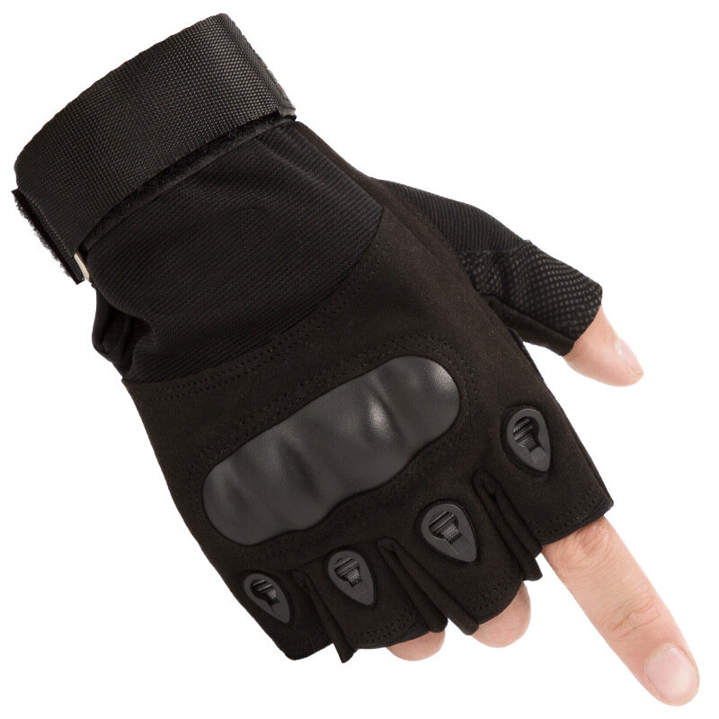 Functional fingerless gloves tide male personality outdoor cycling half refers tactical gloves motorcycle type fitness gloves
