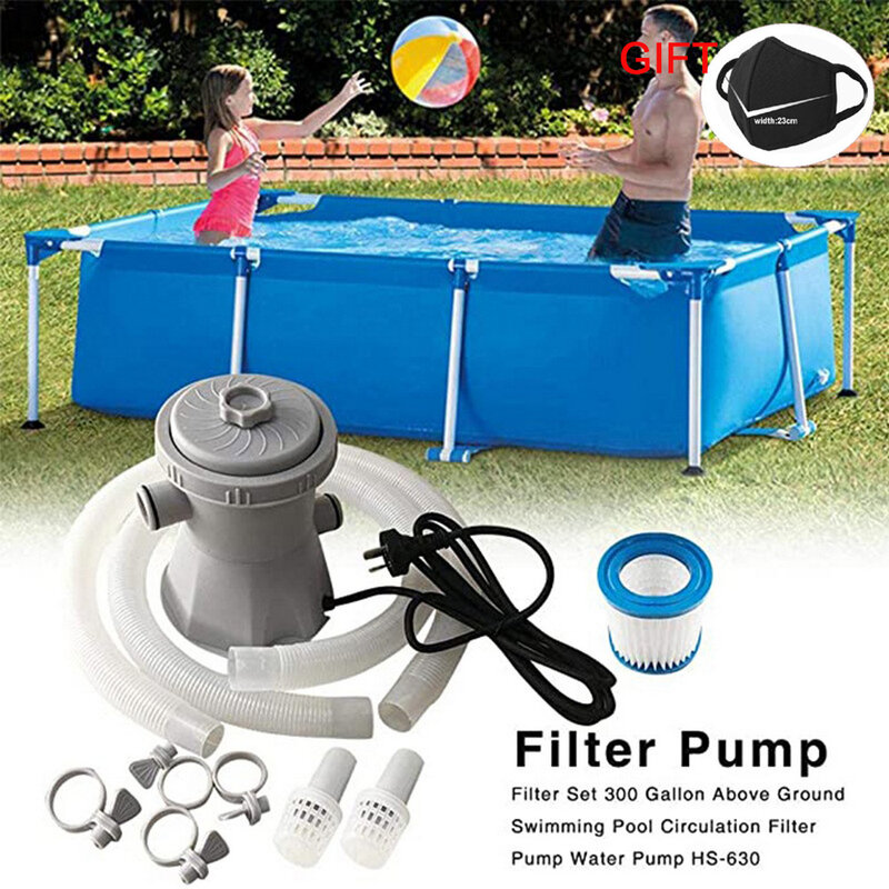 Pompe à filtre pour piscine électrique réutilisable, Durable et pratique, filtre pour purificateur d'eau pour piscine, ue/UK/US