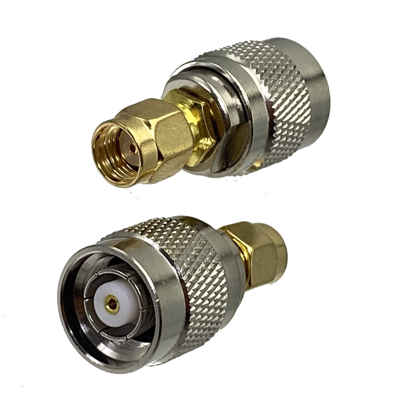 1pcs Connector Adapter RP-TNC Male Jack to RP-SMA Male Jack RF Coaxial Converter Straight New
