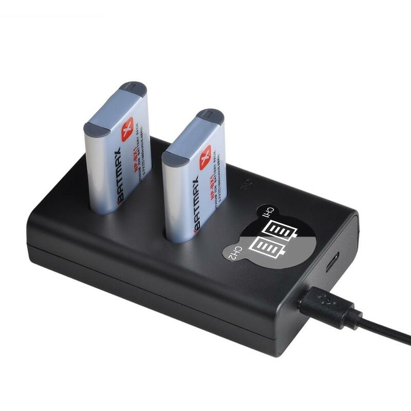 Batterie NP BX1 4x1860mAh NP-BX1 + chargeur LCD USB Type C pour Sony DSC RX1 RX100 M3 M2 RX1R WX300 HX300 HX400 HX50 HX60