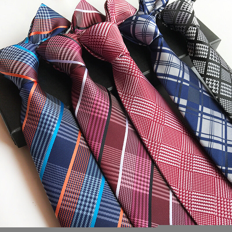 Cravate en Polyester 8CM Style britannique | Modèle écossais, cravate meilleur cadeau pour hommes travail d'affaires