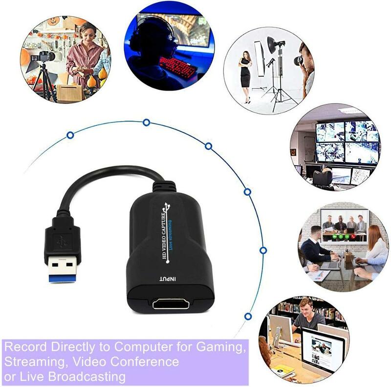 Scheda di acquisizione Video HDMI dispositivo di acquisizione da HDMI a USB 3.0 fino a 1080p 60fps registra direttamente sul Computer per giochi, Streaming