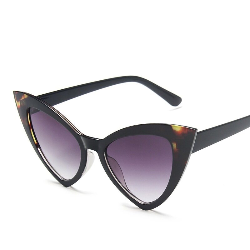 클래식 빈티지 섹시한 고양이 눈 선글라스, 여성 브랜드 디자이너 레트로 대형 Cateye 여성 선글라스 UV400