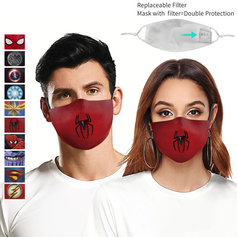 Film Seri PM 2.5 Dapat Digunakan Kembali Dewasa Kartun Anime Masker Bernapas Pelindung Wajah Masker Mulut Bakteri Bukti Flu Wanita Pria Masker