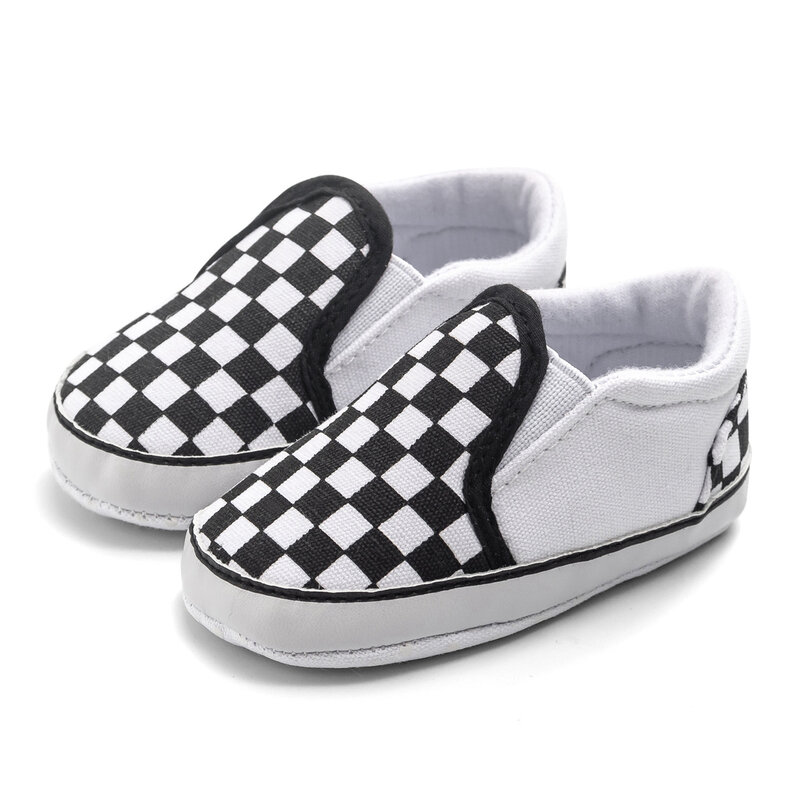 Baby Shoes Classical Checkered Toddler First Walker Newborn Baby Boy Girl Shoes Soft Sole Cotton Casual Sports Infant Crib Shoes