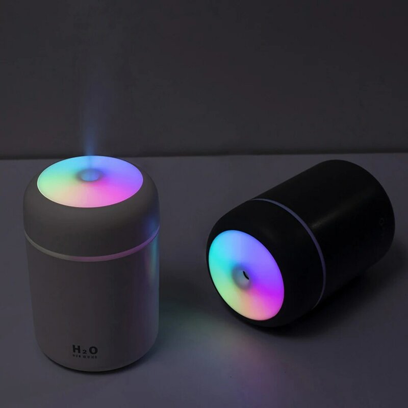300ml umidificatore portatile USB ultrasuoni abbagliante tazza diffusore di aromi nebbia fredda creatore umidificatore purificatore con luce romantica