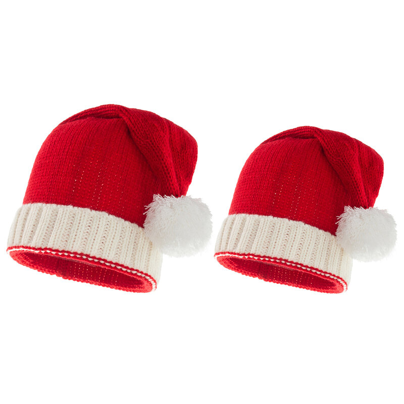 Boże narodzenie rodzic-dziecko kapelusz zimowy ciepły dzianiny mama dziecko Bonnet kapelusz słodkie dzieci dziewczyna chłopiec jednolity kolor czapka czapki dla dzieci