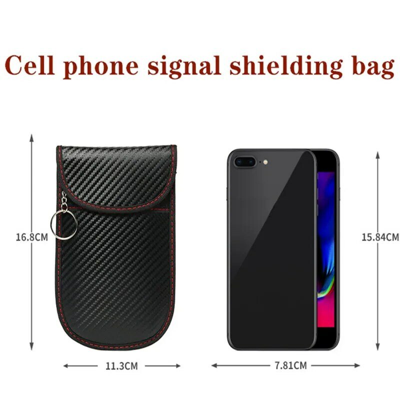 RFID Sinyal Memblokir Tas Cover Sinyal Blocker Case Kandang Faraday Kantong untuk Keyless Kunci Mobil Perlindungan Radiasi Ponsel