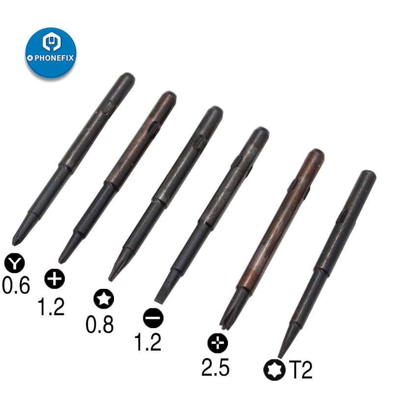 Set di cacciaviti da 12 pezzi Set di cacciaviti di precisione Torx Cross Screw Driver strumenti di manutenzione per iPhone 6-15PM strumento di apertura del telefono
