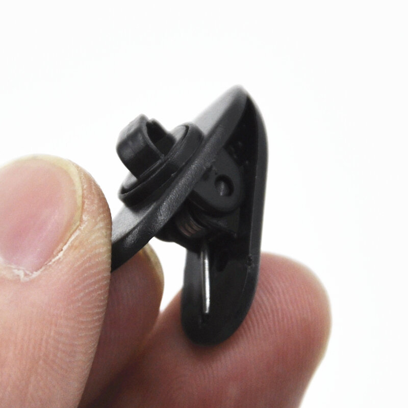 Casque pince écouteur câble fil cordon revers collier pince broche support à pince montage noir pour écouteurs
