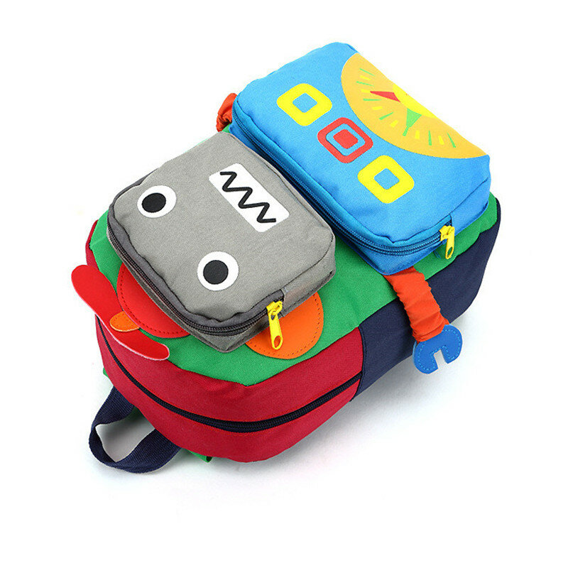 أطفال حقائب الكرتون روبوت الأطفال على ظهره mochila infantil العظام الظهر حقيبة مدرسية الأطفال حقيبة مدرسية s Plecak rouzak