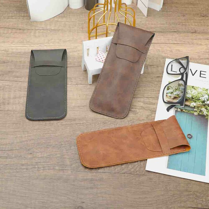 Soft Leather Glasses Pouch Women Men Fashion Portable Sunglasses Protector Eyewear Storage Container Eyeglasses Accessories