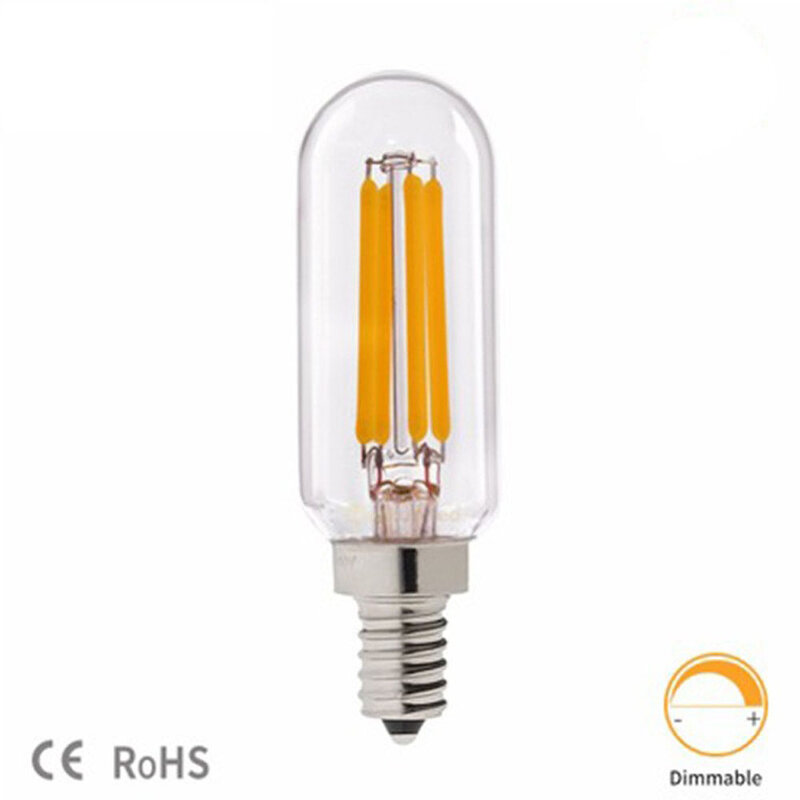 Lâmpada de filamento para exaustor, lâmpada LED, extrator, quente, branco, iluminação, luz LED, E14, T25, 4W, 8W, 12W, 220V