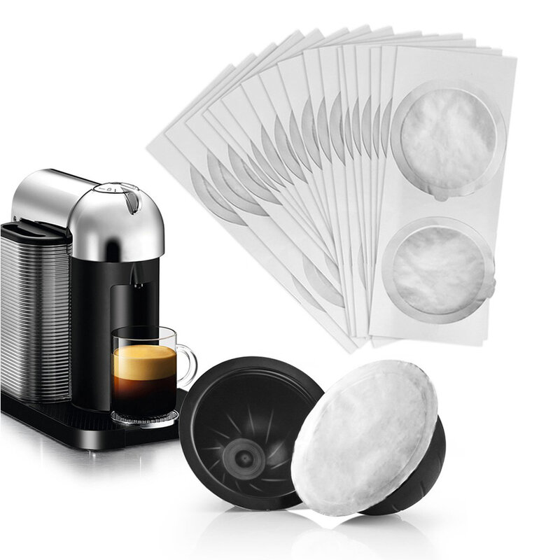 59mm disposable nespresso vertuo café cápsula selos folhas kits creme espuma café filtro tampa adesivo para nespresso vertuo plus