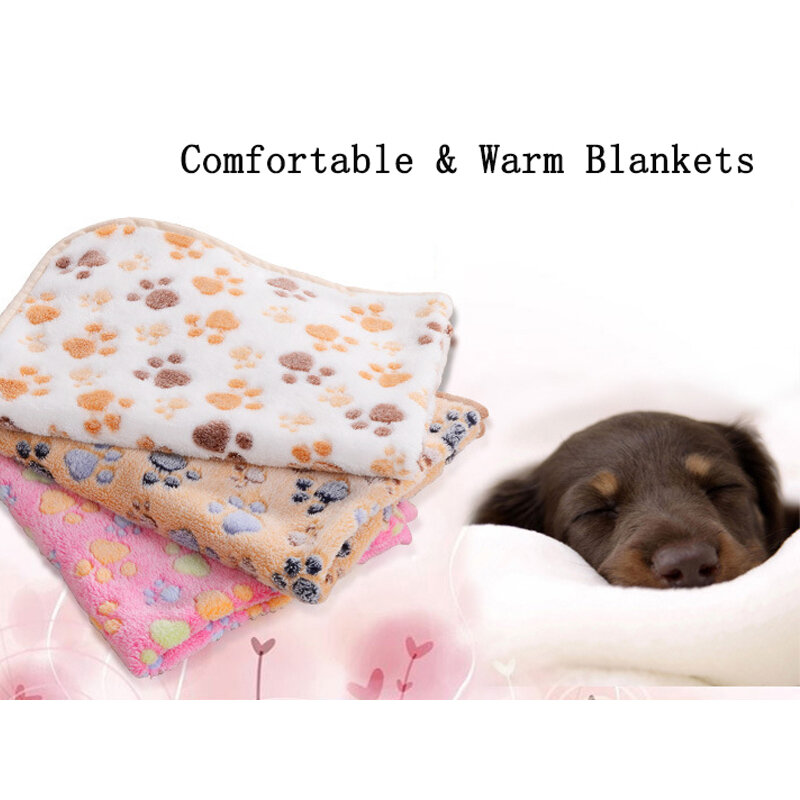 Manta suave de lana de Coral de alta calidad para mascotas, esterilla bonita para perrera, manta cálida y cómoda para gatos y perros, suministros para mascotas