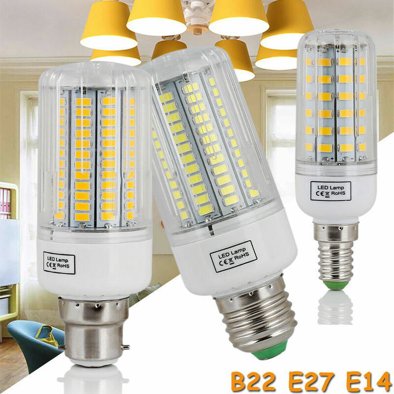 1X żarówki kukurydze LED E27 światła B22 E14 5730 SMD 24LEDs - 165LEDs świeca na żyrandol LED światło do dekoracji wnętrz ampułka 110V 220V