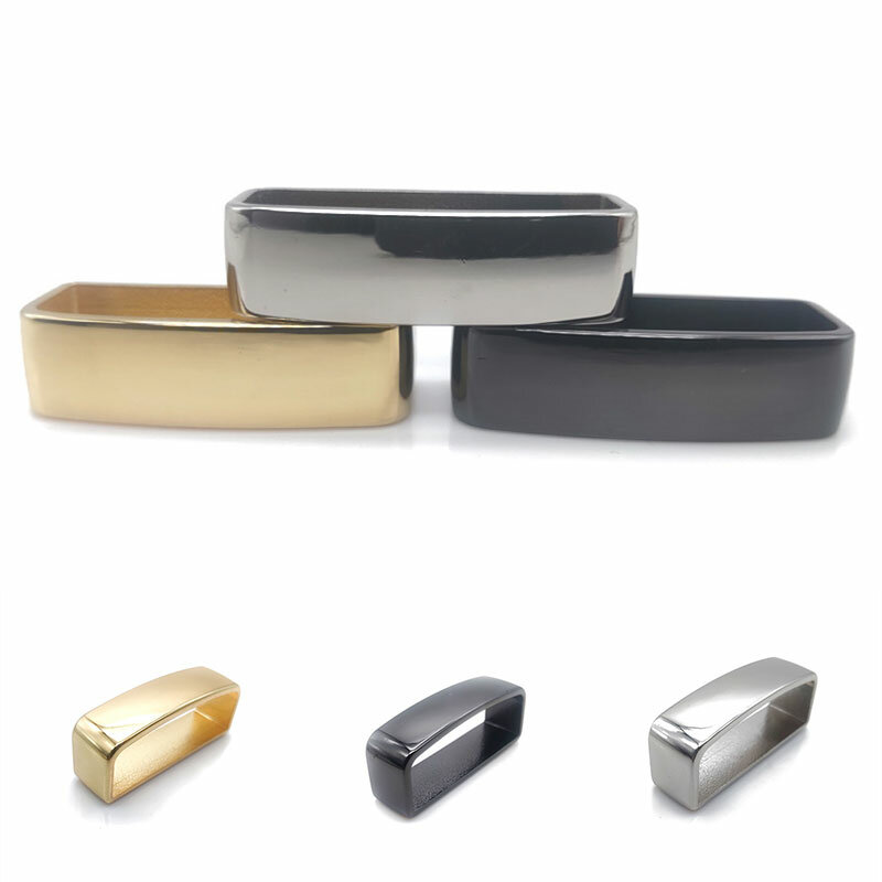 Sangle de ceinture carrée en forme de D pour homme, anneau de boucle, gardien de ceinture en laiton, or, argent, noir, cuir, sac artisanal, 40mm