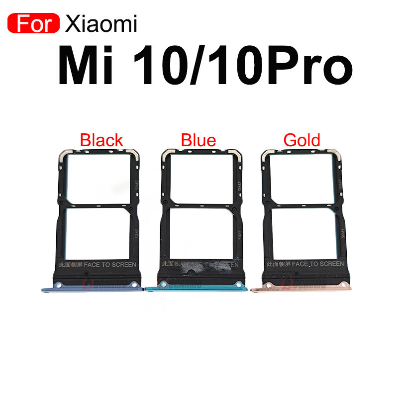 Slot SIM Card para Xiaomi Mi 10 Pro, bandeja SIM, peças de reposição