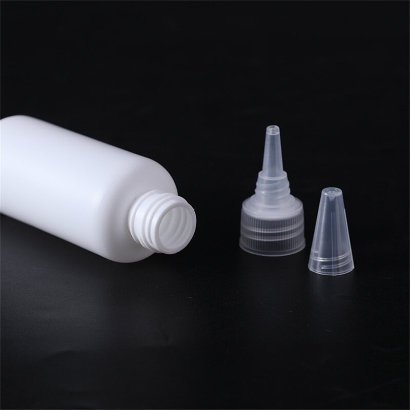 Botellas Vacías de plástico PE con tapas atornilladas, botellas rellenables con gotero de aceite líquido para apretar, 5-100ml