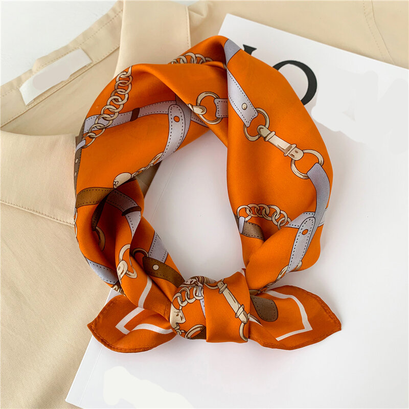 Новый весенний шарф из натурального шелка, дизайнерский женский шейный платок, Женская бандана 2022