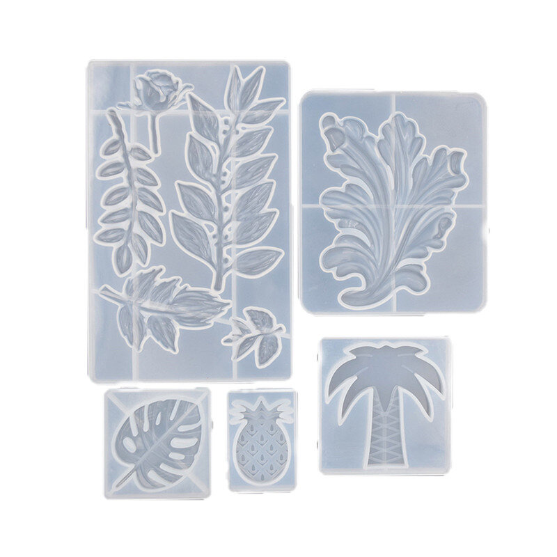SNASAN Leaf Rose Flower Pineapple Silicone Mold Resin UV Epoxy Resin Silicone Moulds  Decorative Crafts DIY Handmade Materials