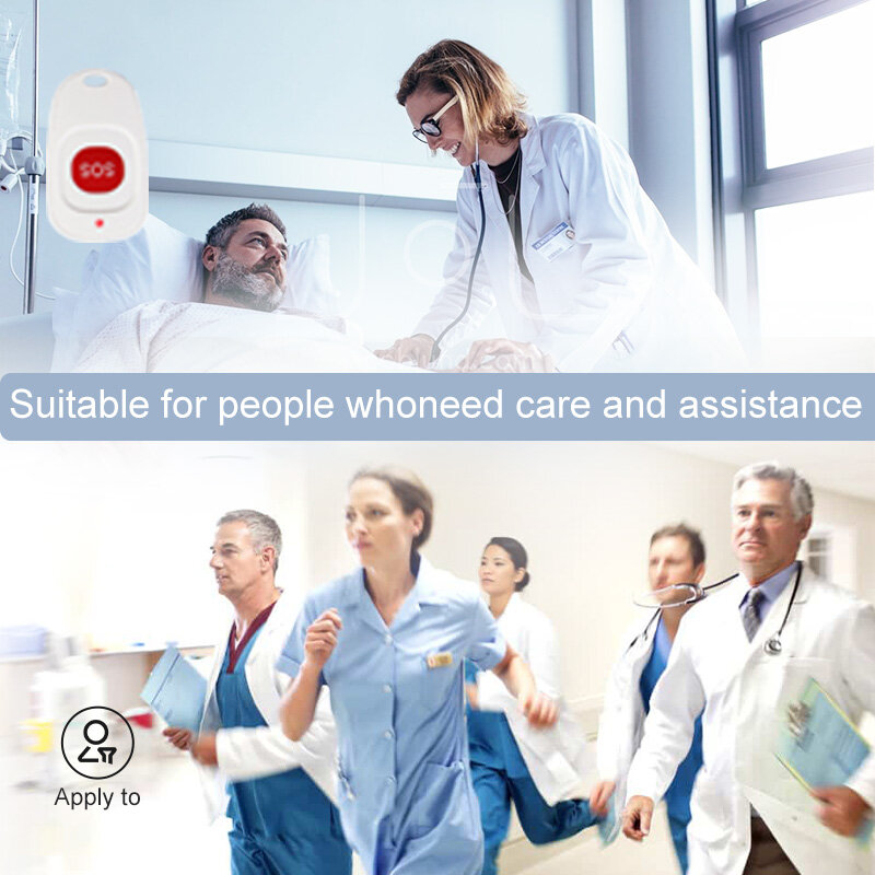 Retekess Caregiver cercapersone Wireless SOS pulsante di chiamata infermiera avviso di chiamata sistema di aiuto del paziente per anziani domestici