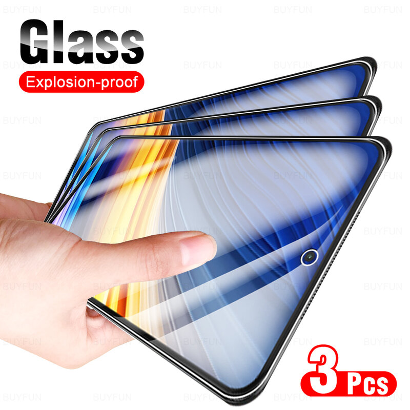3Pcs Hd Glas Voor Xiaomi Mi Poco X3Pro X3 Nfc Gt M3 M3Pro M4Pro M4 Pro X3 Pro Screen protector Beschermende Film 6.67 "M2102J20SG