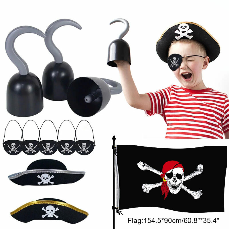 Halloween Piraat Haak Hand Decor Kostuum Partij Cosplay Gekleed Up Tool Maskerade Accessoires Partij Decoratie Kinderen Speelgoed Gift