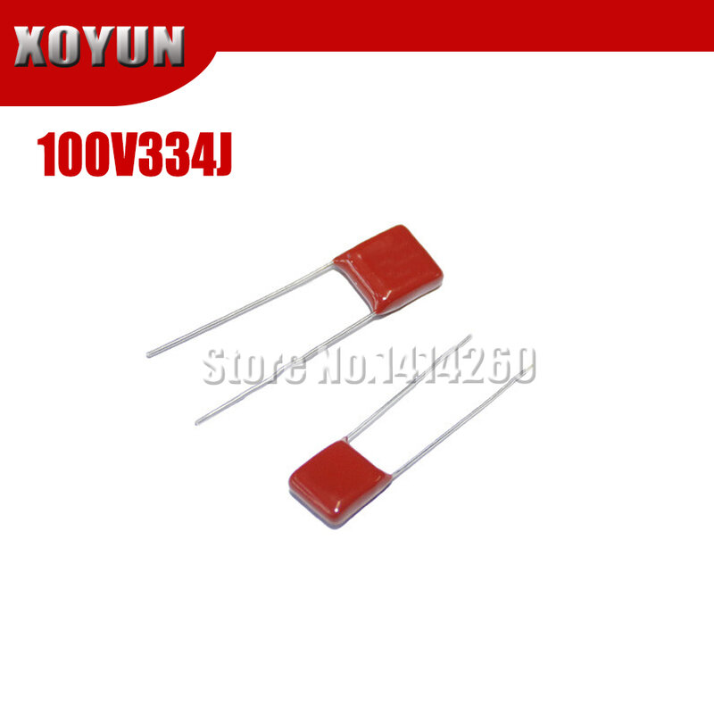 10pcs/lot 100V334J 330NF Pitch 7.5MM 334J 100V CBB Polypropylene film capacitor