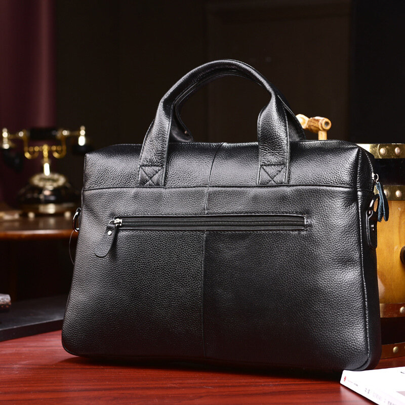 Tas kurir kulit desainer mode merek tas bisnis pria tas komputer IPad tas Tote tas tangan pria mode populer 2023