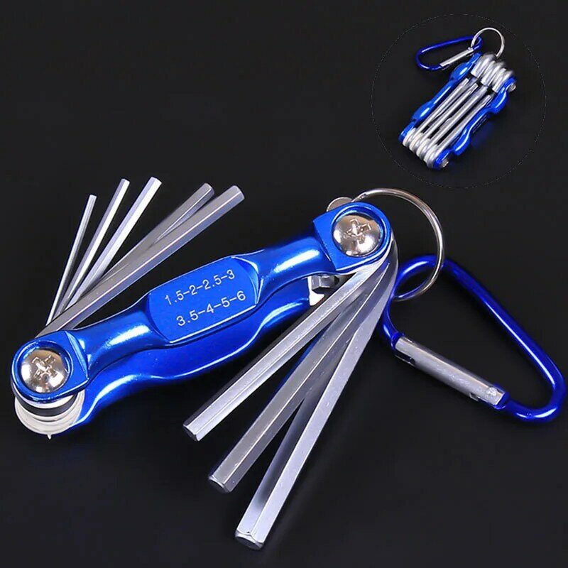 Składany klucz sześciokątny metalowy metryczny zestaw kluczy imbusowych śrubokręt sześciokątny klucz sześciokątny klucze imbusowe narzędzia ręczne przenośny zestaw z