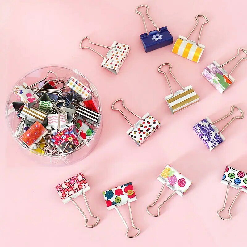 TUTU colorful long tail ticket printing office dovetail clip size students stationery clip cute dovetail clamps H0598