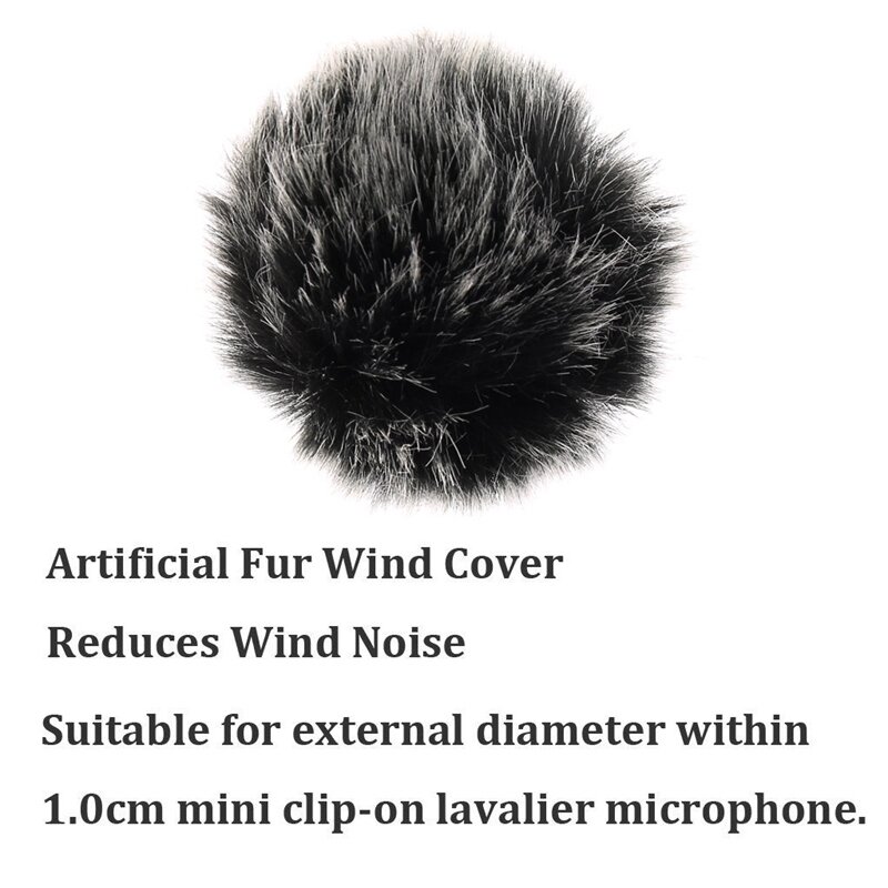 Universal lavalier microfone furry windscreen pele vento muff macio para sony rode boya lapela lapela mic 5mm