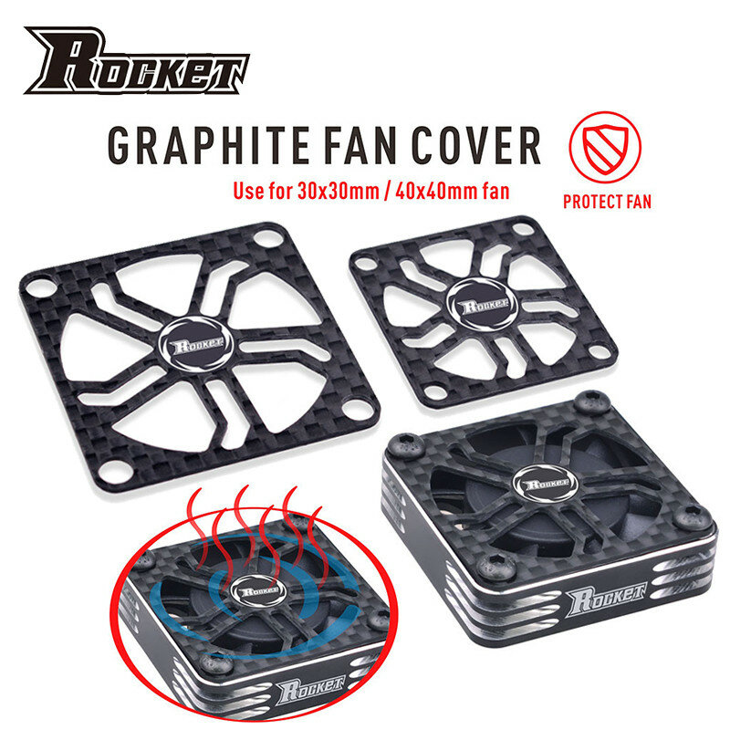 Rocket carbon cooling fan cover 40x40MM 30x30MM RC motor / electric regulating fan protection cover