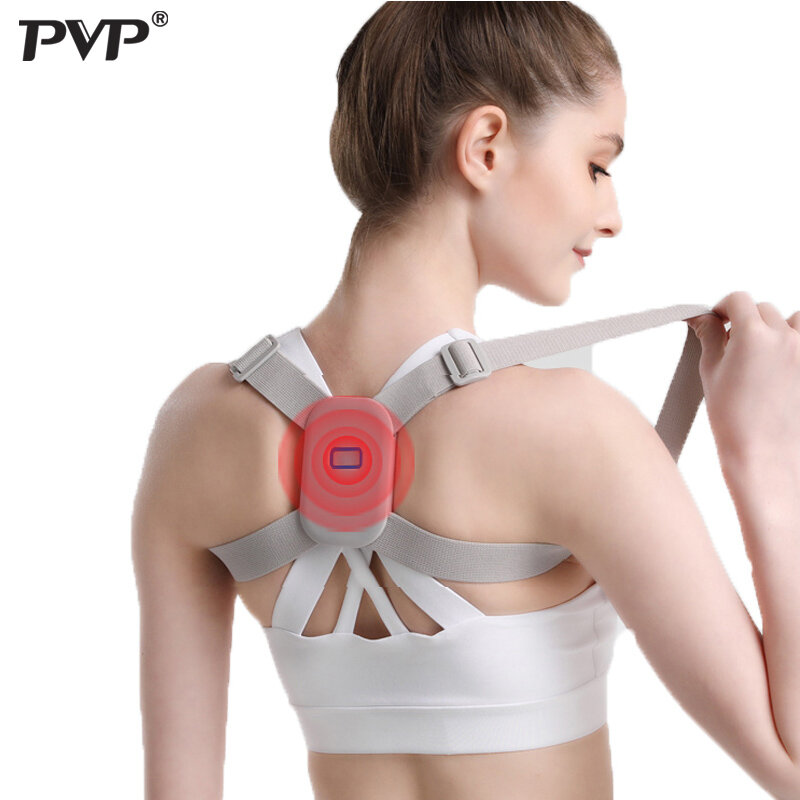 PVP-Corrector inteligente de espalda para adultos y niños, Sensor inteligente de ortosis, cinturón de corrección Invisible, recordatorio de postura sentado