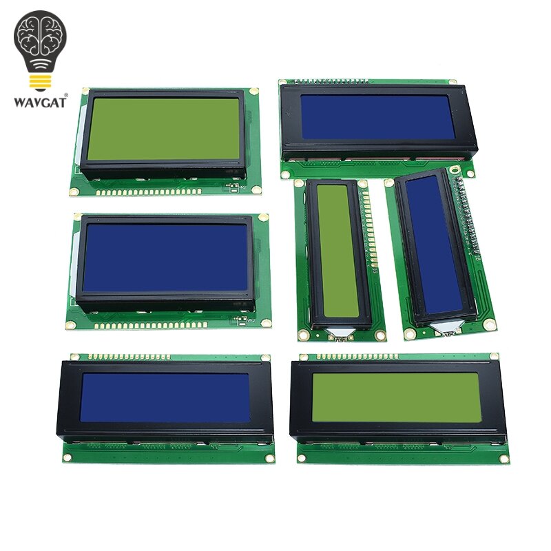 LCD1602 LCD 1602 2004 12864 Modul Layar Biru Hijau 16X2 20X4 Karakter Modul Tampilan LCD HD44780 Pengendali Cahaya Biru Hitam