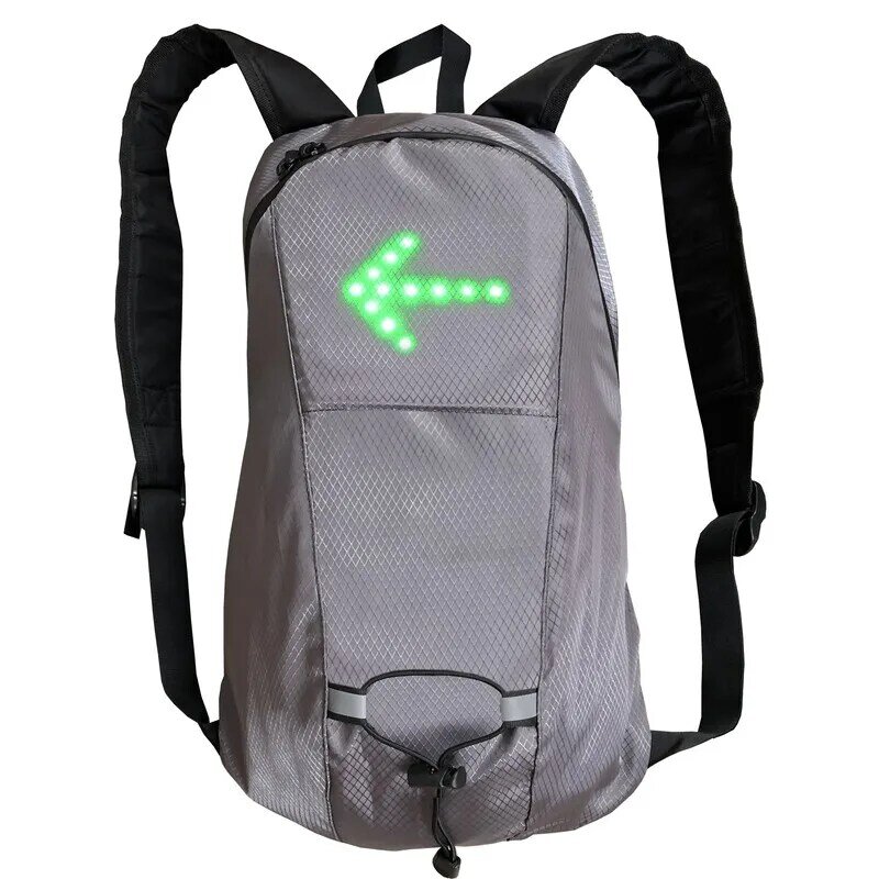 Impermeável Sport Backpack com LED Turn Signal Light, controle remoto Safety Bag, caminhadas ao ar livre, escalada, bicicleta, 15L