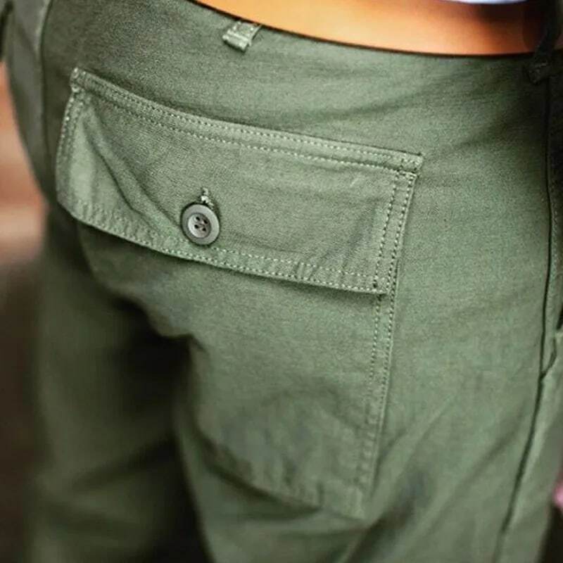 Pantalones Cargo de estilo militar para hombre, ropa informal ajustada de algodón, Estilo Vintage OG107, 8 Oz, TL-0002