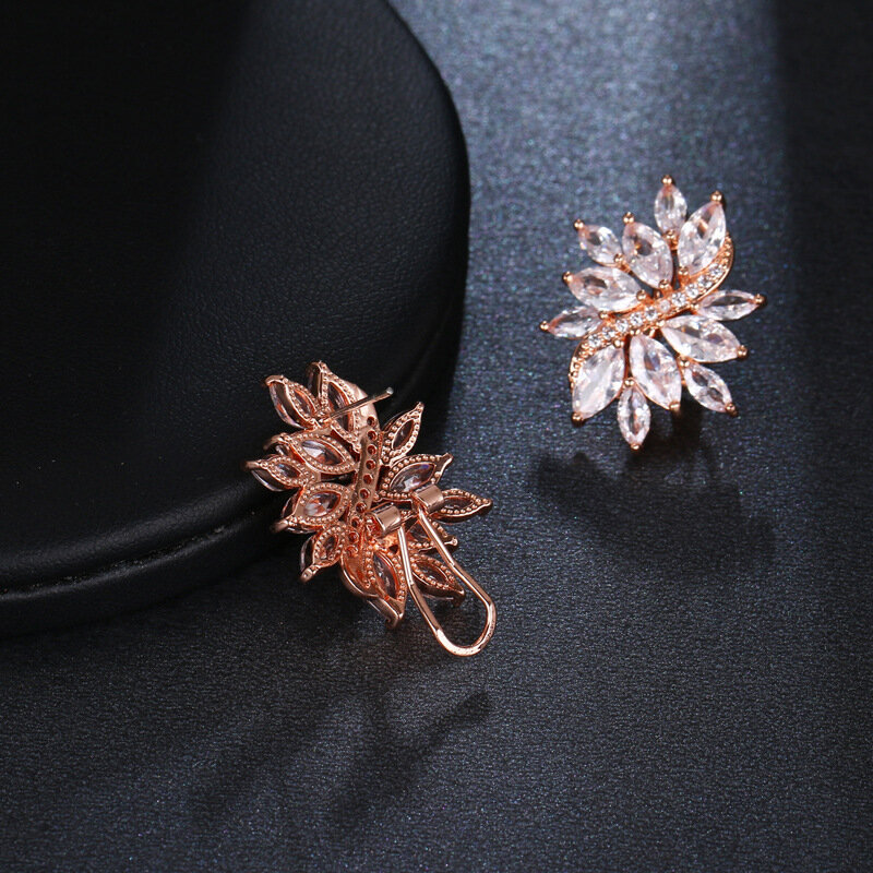 Ekopdee-pendientes de circonia Kpop para mujer, aretes de mariposa de circonita geométrica elegante, joyería delicada para boda, novedad de 2021