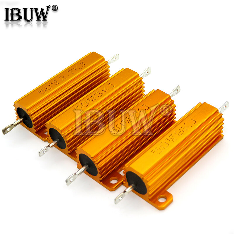 50W Aluminum Power Metal Shell Case Wirewound Resistor 0.01 ~ 100K 0.1 0.5 1 1.5 2 6 8 10 20 100 150 200 300 1K 10K ohm