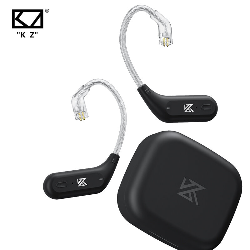 KZ AZ09 bezprzewodowy kabel do aktualizacji kompatybilny z Bluetooth 5.2 HIFI ucho bezprzewodowe hak C złącze pinowe z etui z funkcją ładowania