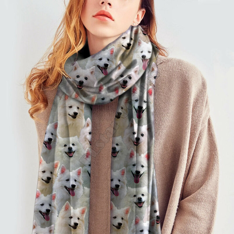 Вы получите кучу йоркширских терьеров, 3D Печатный имитационный кашемировый шарф, осенне-зимний утепленный теплый шарф-шаль