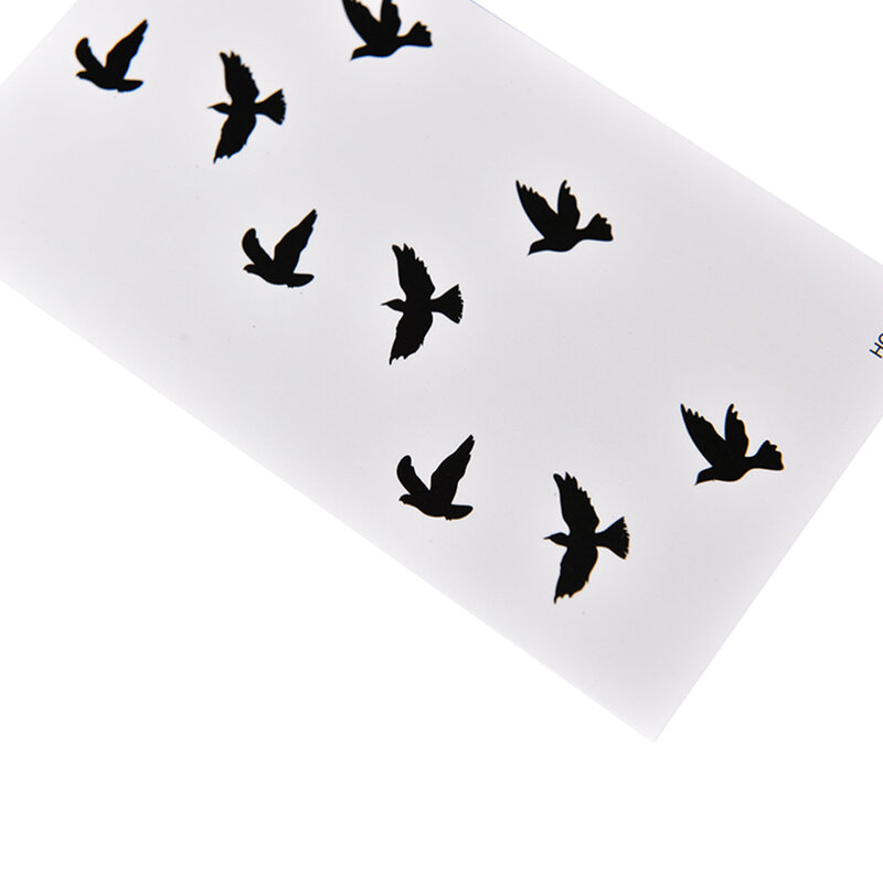 Lucu Burung Walet Bulu Sementara Stiker Burung Air Transfer Tato Wanita Tubuh Dada Lengan Seni Tato Pria Hand