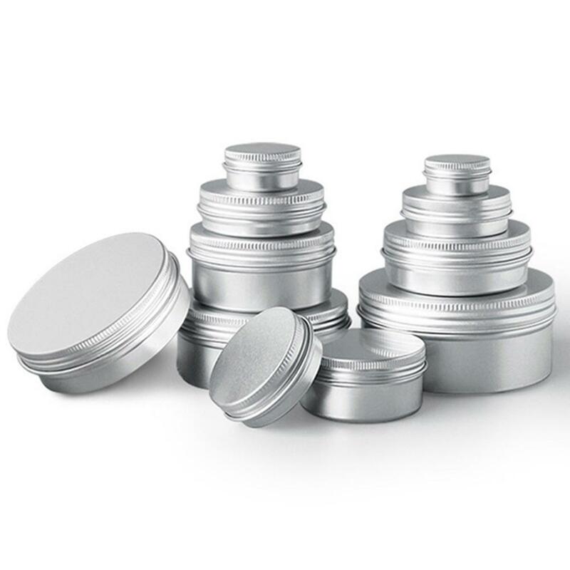 Mini bálsamo arte do prego creme cosmético compõem pote lábio jar selado caixa de armazenamento recipiente de alumínio